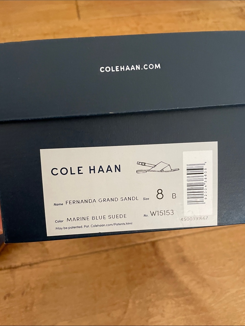 Cole Haan Navy Suede Crisscross Slingback Sandals - Picture 6 of 6